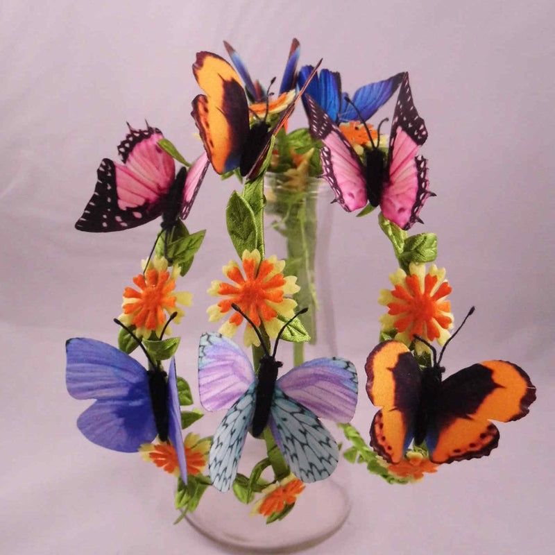 Fashion Jewelry Cloth Simulation Butterfly Children's Hair Bands High Quality Stereo Headband Hair Accessories Style Random