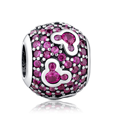 BELAWANG 925 Sterling Silver Heart Crystal Charms Footprint Butterfly Beads Fit Original Pandora Bracelet Bangle DIY Jewelry