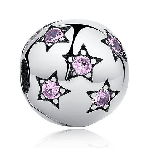 BELAWANG 925 Sterling Silver Heart Crystal Charms Footprint Butterfly Beads Fit Original Pandora Bracelet Bangle DIY Jewelry