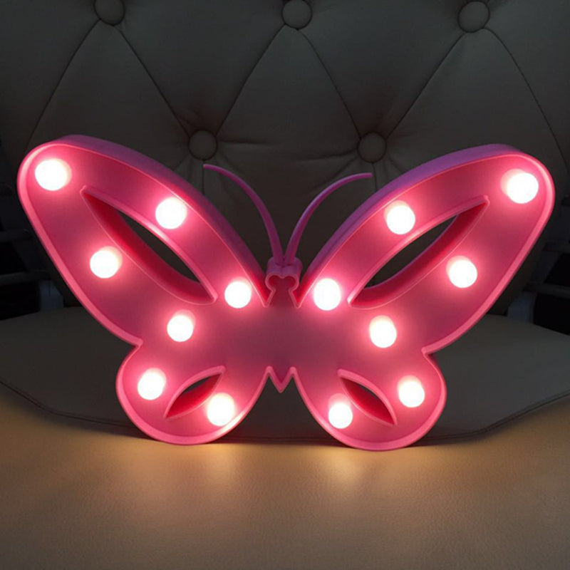 Cute Pink Butterfly Night Light Lamps For Home Bedside Nightlight for Kids Toy Christmas&Birthday Gifts Home Atmosphere Lights