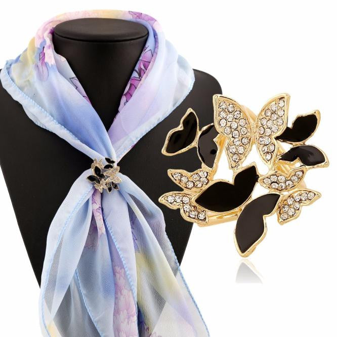 Tricyclic Butterfly Scarf Buckle Brooch Holder Scarf Jewelry BK