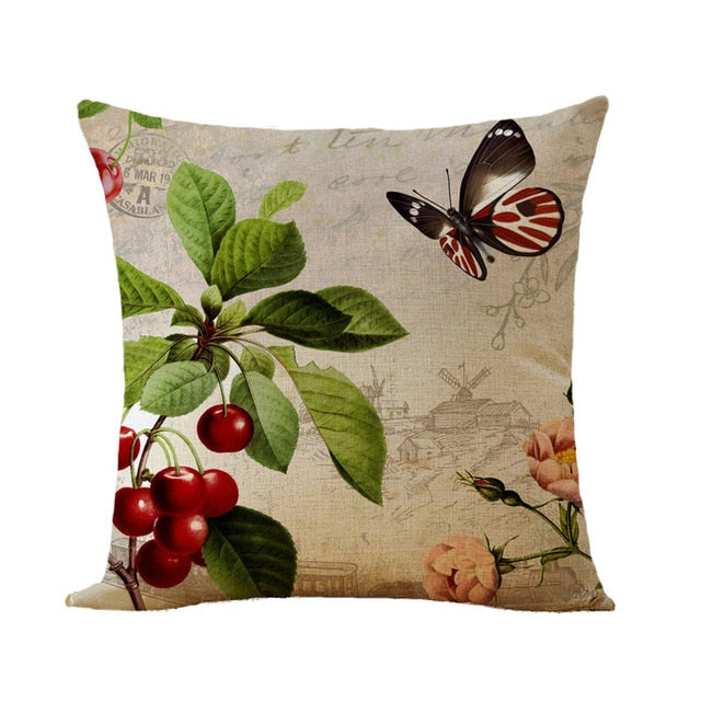 Flower Birds Cushion cover Butterfly Pillowcase sofa Decorative Cushion Cover for Sofa Home Decor Throw Pillow Case Pillows