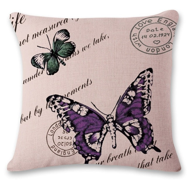 SMAVIA Pretty Butterfly Design Cushion Covers Car/ Chair/ Sofa/ Seat Pillow Covers 45*45 cm Pillowcase Home Decoration 1 piece