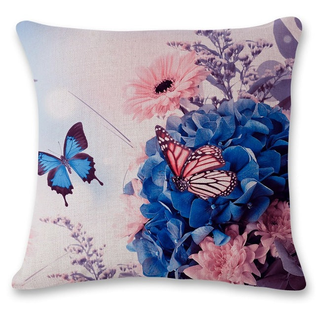 SMAVIA Pretty Butterfly Design Cushion Covers Car/ Chair/ Sofa/ Seat Pillow Covers 45*45 cm Pillowcase Home Decoration 1 piece