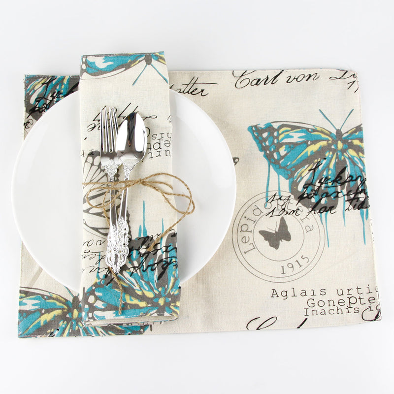 Butterfly Modern Table Place Mat Classic Coasters Kitchen Tableware Mat Dining Table Place Mats Pad Mug Cup Dishes Placemat