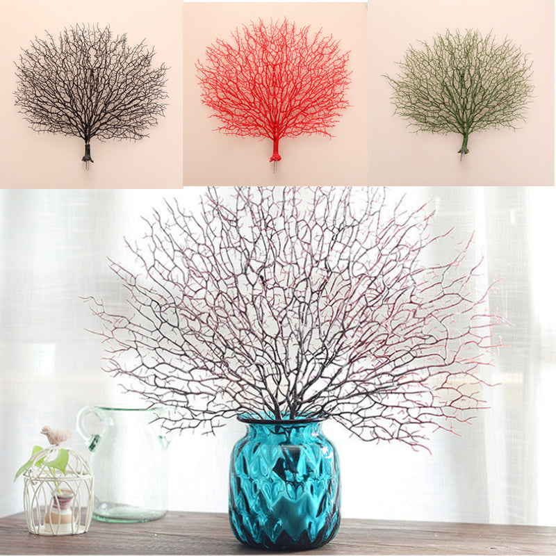 Artificial Flowers Coral Branch Peacock Shape Home Decoration Craft Decor DIY