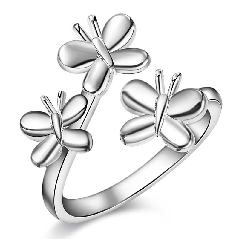 beautiful butterfly shiny  Silver plated ring, silver fashion jewelry ring For Women&Men , /GFLQMLVM IDZZBQTD