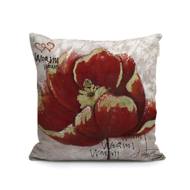 gorgeous lily bloom flowers decorative pillows covers butterfly plants throw cushion cases for sofa home