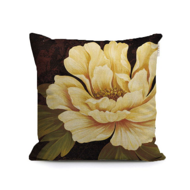 gorgeous lily bloom flowers decorative pillows covers butterfly plants throw cushion cases for sofa home