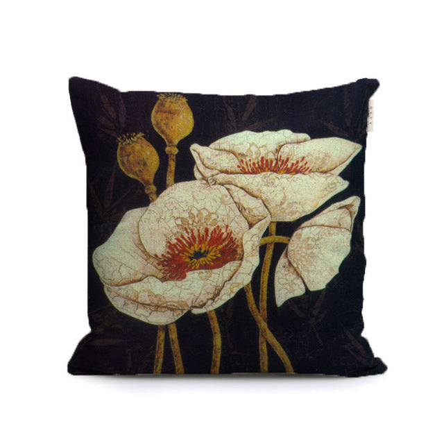 gorgeous lily bloom flowers decorative pillows covers butterfly plants throw cushion cases for sofa home