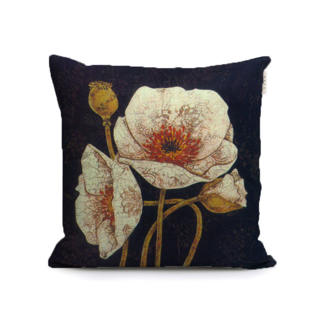 gorgeous lily bloom flowers decorative pillows covers butterfly plants throw cushion cases for sofa home
