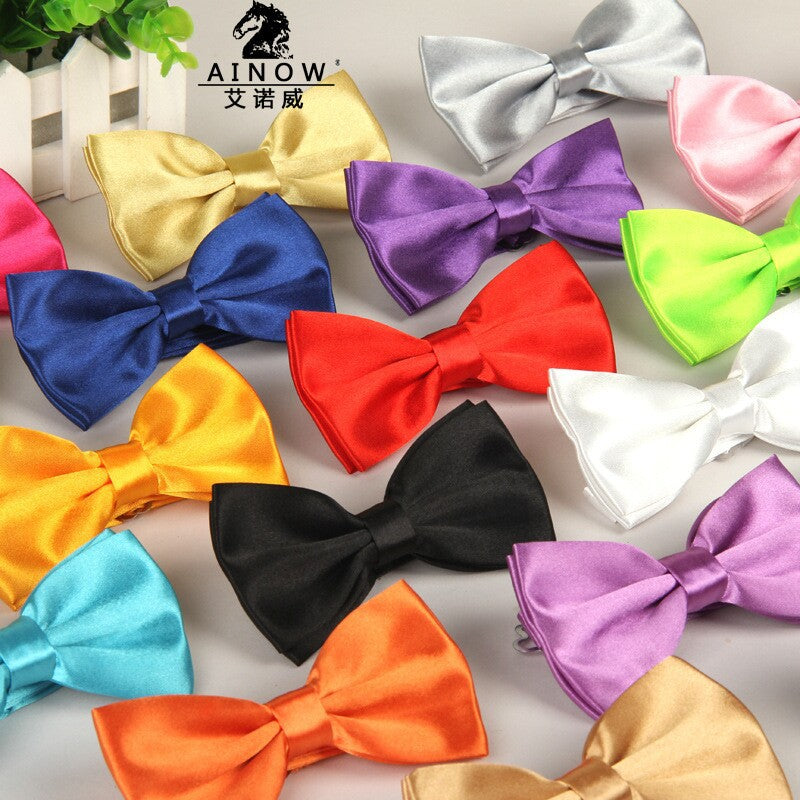 20 Colors Solid Gentleman Wedding Party Marriage Butterfly Cravat New Men Bright Color Bow Tie Adjustable Business Bowties For G