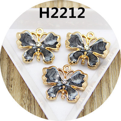 Free Shipping 20PCS Enamel Butterfly Jewelry Pendant Charms Gold Tone Metal Alloy DIY Bracelet Necklace Earring Pendant Charm