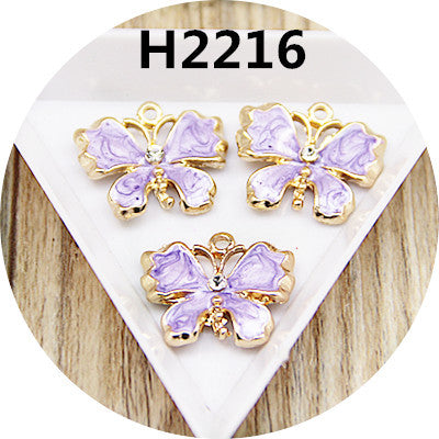 Free Shipping 20PCS Enamel Butterfly Jewelry Pendant Charms Gold Tone Metal Alloy DIY Bracelet Necklace Earring Pendant Charm
