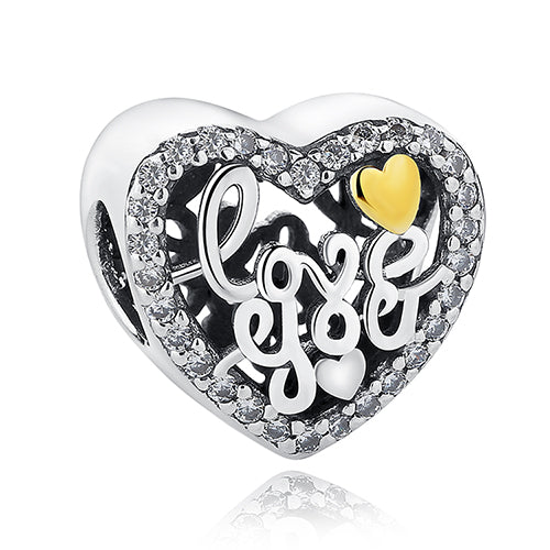 BELAWANG 925 Sterling Silver Heart Crystal Charms Footprint Butterfly Beads Fit Original Pandora Bracelet Bangle DIY Jewelry