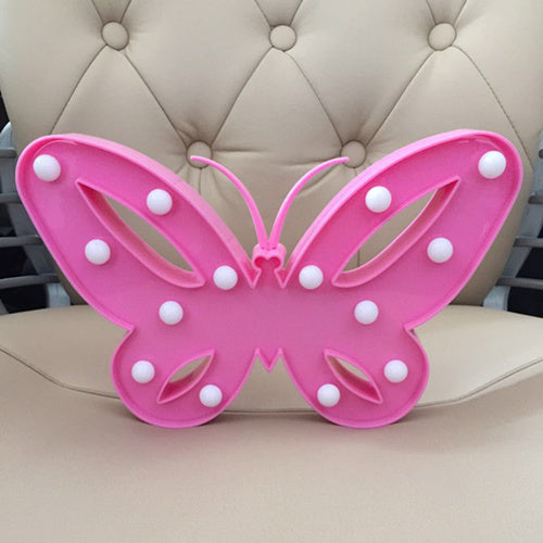 Cute Pink Butterfly Night Light Lamps For Home Bedside Nightlight for Kids Toy Christmas&Birthday Gifts Home Atmosphere Lights