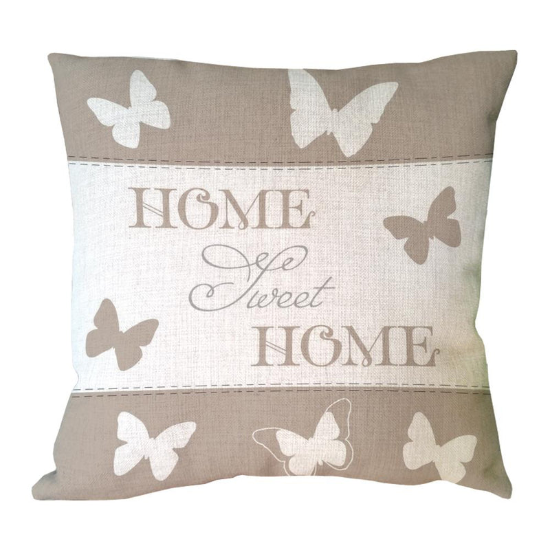 letter sweet home with butterfly printed custom throw pillow case decorative cotton linen vintage luxury cushion covers