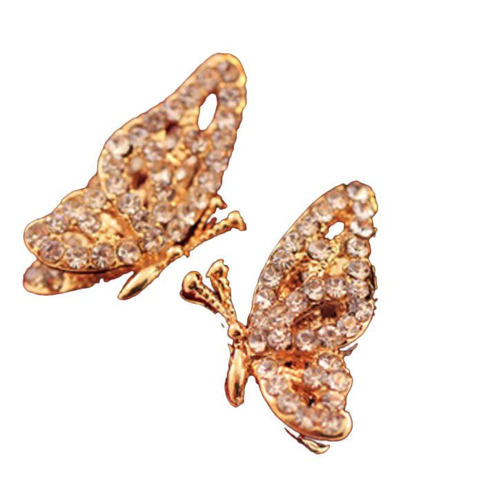 New Fashion Women Lady Elegant Butterfly Rhinestone Earrings
