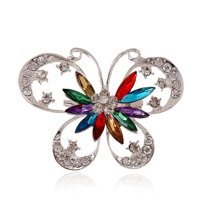 Fashion Personality Exaggerated Women Diamond Butterfly Brooch Jewelry Butterfly Brooch #30