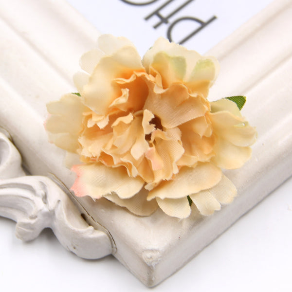 30PCS  Decorative Flowers Artificial Silk  Flowers Carnation Flower Heads For Home Garden/ Wedding  Party Decoration