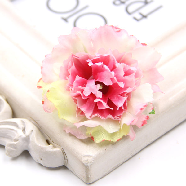 30PCS  Decorative Flowers Artificial Silk  Flowers Carnation Flower Heads For Home Garden/ Wedding  Party Decoration
