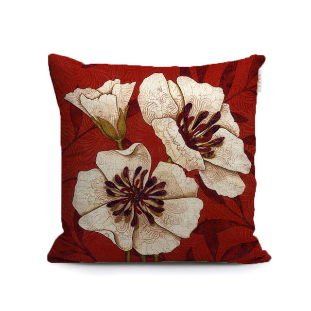 gorgeous lily bloom flowers decorative pillows covers butterfly plants throw cushion cases for sofa home