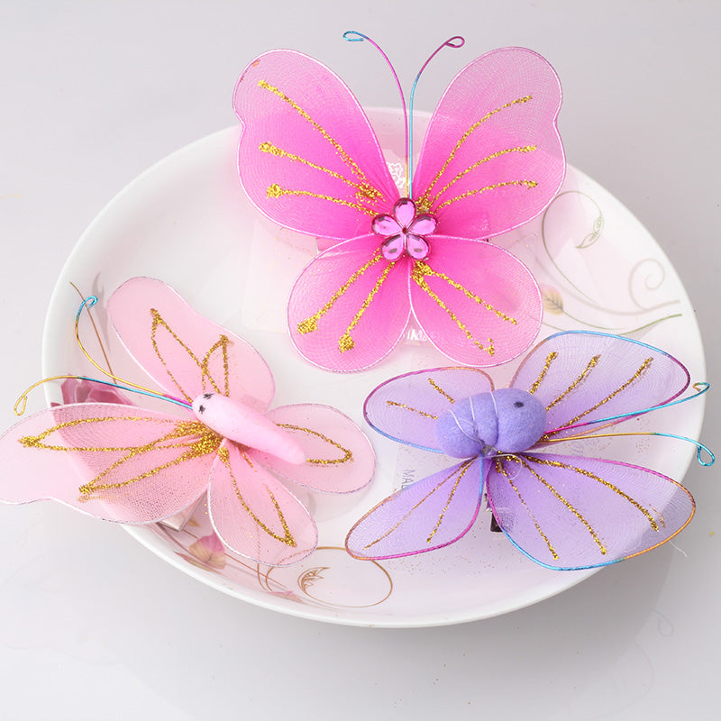 M MISM Flower insect Butterfly Hairgrips Cute Lovely Hairpins Hair Accessories Ornaments Hair Clips for Children Girls Kids