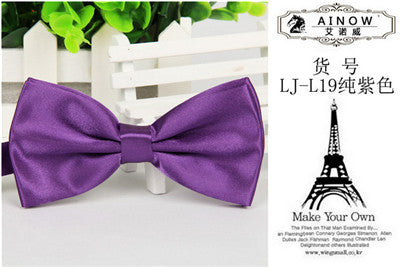 20 Colors Solid Gentleman Wedding Party Marriage Butterfly Cravat New Men Bright Color Bow Tie Adjustable Business Bowties For G