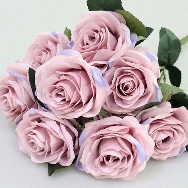 Artificial silk 1 Bunch French Rose Floral Bouquet Fake Flower Arrange Table Daisy Wedding Flowers Decor Party accessory Flores