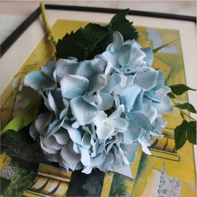 Artificial Silk Hydrangea Flower Bouquet For Home Wedding Party Decoration Fake Cheap Vase Table Arrangement Accessories Flower