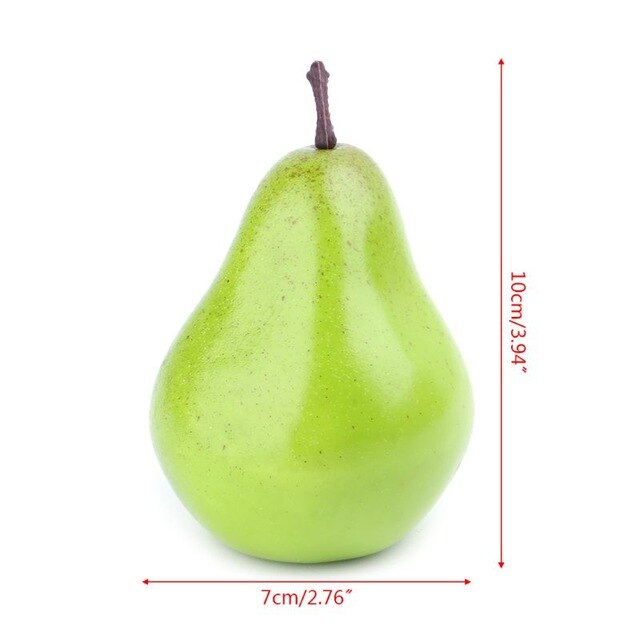 Realistic Lifelike Artificial Fruit Pear Peach Apple Kitchen Fake Display Food Home Decoration Supermarket Restaurant Props W229